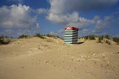 Strandkorb am Suedstrand auf Borkum.